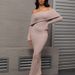 2026 New French Beach Skirt, European And American Long Sleeve Knitted One Shoulder Dress, Long Skirt For Women_ecoleips.com