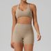 Hearuisavy Fitness Set 2Pcs Women Gym Sports Bra Running Sports Shorts With Pockets High Impact Breathable Racerback Yoga Tops_ecoleips.com