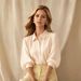 Striped Three Quarter Puff Sleeve Elegant Collared Shirt For Women Bestseller Women's Clothing Tops_ecoleips.com
