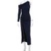 New Arrival Fashion Elegant One Shoulder Long Sleeve Bodycon Slit Dress For Women Casual Party Daily Wear_ecoleips.com
