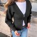 DiYun European And American Fashion Simple Knitted Long-Sleeve Shirt Sweater Women's Clothing 2025_ecoleips.com