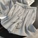 Women's Clothing Fashionable And Stylish Splicing Short Sleeved Suit For Women Loose And Slim, Two Piece T Shirt, Casual Shorts, Two Piece Suit_ecoleips.com