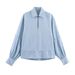 Women's Denim Long Sleeve Shirt Top – Stylish & Comfortable Casual Blouse For Women, Urban Fashion, Button-Down Design, Xs/S/M/L_ecoleips.com