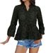 DiYun European And American 2025 Spring/Summer Women's Casual Vacation Style Solid Color Hollow V-Neck_ecoleips.com