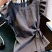 Summer Chic And Alluring Lace Trimmed Short Sleeved Shirt For Women, Stylish And Slimming Top._ecoleips.com