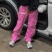 High Street Hip Hop Straight Leg Pants Y2K Harajuku Retro Striped Print Casual Trousers for Men And Women plus Size_ecoleips.com