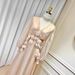 Women's Clothing Champagne Color Autumn New Lantern Sleeves V Neck Backless Lace Up Three Dimensional Flower Waist Length Design Temperament Dress_ecoleips.com