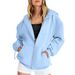 Men's & Women's Zip-Up Hooded Sweatshirt With Drawstring & Pockets - Lightweight Pullover Jacket For Casual & Sports (Black/White/Khaki/Navy/More)_ecoleips.com