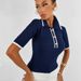 Breathable Knitted Polo Shirt For Women - Office Commute & Casual Wear - Slim Fit, Comfortable Stretch Fabric - Multiple Colors_ecoleips.com
