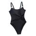 Women's Clothing Sexy Solid Color One Piece Bikini Sports Swimsuit For Women High Quality European American Style For Formal & Casual_ecoleips.com
