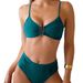 High-Waist Ruched Women's Bikini Set Sexy Scrunch Back Swimwear with Removable Padding FP221ML Various Sizes Available_ecoleips.com