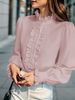 Verve Women's Shirt With Ruffle Hem Versatile Elegant Business Fashion Blouse_ecoleips.com