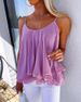 2025 Summer New European And American Cross-Border Casual Fashion Loose Women's Chiffon Camisole Top_ecoleips.com