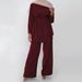 Muslim Suit Women's Fashion Plus Size Simple Wide Leg Pants Tie Set_ecoleips.com
