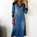 Women's Casual V-Neck Color Block Dress – Breathable & Stylish Summer Dress For Everyday Wear_ecoleips.com