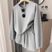 Women's Two Piece Tracksuit Long Sleeved Sweatshirt And Shorts Set Pockets Spring Autumn Wear_ecoleips.com