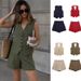 Women's Linen Vest & Shorts Set – Breathable Workwear-Inspired Two-Piece Outfit (Xs-L, 12 Colors)_ecoleips.com