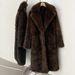 Elegant Longline Faux Fur Coat For Women - Notch Lapel Winter Jacket With Fringe Details, Warm & Stylish Outerwear For Office & Evening Occasions_ecoleips.com