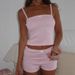 Verve KaiKuo Y2K Hot Girl Style Camisole Vest Shorts Set Women's Clothing 2025 Summer_ecoleips.com