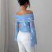 European American Cross-border 2026 Spring New Style Women's Top With Off-the-shoulder Neckline, Bell Sleeves,_ecoleips.com