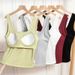 Foreign Trade Cross-border European And American Style Women's Wide-shoulder Square-neck With Fixed Cups, Solid Color,_ecoleips.com