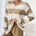 3D Textured Cable Knit Sweater Women's Loose Fit Long Sleeve Round Neck Pullover - Casual & Office Elegance, Fall Winter Staple_ecoleips.com