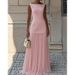 Elegant Patchwork Pleated Skirt Sets Women Sleeveless Crew Neck Top & Loose Skirt Female 2025 Ladies Evening Party 2 Piece Set_ecoleips.com