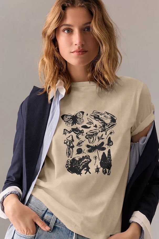 Women's Clothing Women's Round Neck Short Sleeve T-Shirt Simple Printed Casual Top Style Popular For Formal & Casual For Women_ecoleips.com
