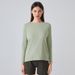 2024 New Casual Loose Fitting Quick Drying Breathable Double Sided Bare Skin European And American Style Women's Fitness Long Sleeved Yoga Suit DS010_ecoleips.com