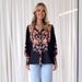 European American Cross-border Clothing 2025 Autumn And Winter New Elegant Printed V-neck Long-sleeve_ecoleips.com