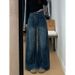Women's High Waisted Straight Leg Jeans - Retro Washed Denim Pants With Fleece Lining, Plus Size Wide Leg Trousers For Pear Shape & Curvy Women_ecoleips.com