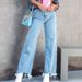 2023 Summer New European And American Washed High-Waisted Denim Fashion Casual Tassel Pants For Women Slimming_ecoleips.com
