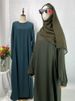 Ramadan Women Dresses Soft Nida Nursing Mother Abaya With Side Zip Front Islamic Clothing Elastin Sleeves Breastfeeding Abaya_ecoleips.com