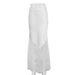 Elegant Women's Midi Skirt Lace Patchwork See-through Bodycon European American Style Versatile For New Spring Autumn_ecoleips.com