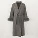 Women's Clothing Luxury Double-Faced Wool Coat Cashmere Blend With Fox Fur Cuffs, Elegant Loose Fit, Long & Short Styles (Grey, Beige, Oatmeal)_ecoleips.com