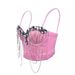 Women's Clothing White Chain Diamond Sexy Bra Design Sense Inner Wear High End Outer Wear Herringbone Bra_ecoleips.com