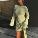 TARUXY Backless Sexy Knitted Dresses Women's Floral Lace Up Irregular Splice Slim Evening Mini Dress Autumn Elegant Long Sleeve_ecoleips.com