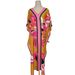 Women's Floral Beach Cover Up Dress - Lightweight Long Sun Dress For Swimsuits, Vacation, Pool Party - Quick Dry Polyester Cover Up With Loose Fit_ecoleips.com