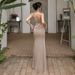 Summer Lace Slit Wrap Dress – Sexy High-Waist Slit Maxi Dress With Twist Knot Detail (S-L, Black/Beige, Stretchy Polyester Elegant Evening)_ecoleips.com