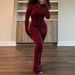 Seamless Workout Two-Piece Set – Long Sleeve Tummy Control Top & Flared Leggings (S-XXXL, 14 Colors)_ecoleips.com