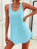 2026 European And American Summer Women's Solid Color U-neck Sleeveless Tank Top Casual Versatile Short Dress_ecoleips.com