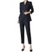 Commuting Blue Fine Wool Set Business High JI Formal Suit For Women_ecoleips.com