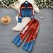 Premium Retro Patchwork Denim Slim Fit Two Piece Set for Women High Waist Slimming Relaxed And Stylish Spring Autumn_ecoleips.com