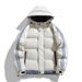 Women's Clothing Hooded Puffer Jacket Winter Warm Quilted Coat With Stripes, Lightweight Polyester Fill, Slim Fit, Zipper Closure, Black/Khaki/Blue_ecoleips.com