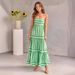 S32235 European And American Foreign Trade Cross-border Women's Clothing Striped Patterned Printed Strapless_ecoleips.com