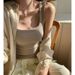 Women's Ribbed Cotton Square Neck Slim Fit Tank Top Versatile Basic Style for Spring/Summer Regular Fit Inner Or Outer Layer_ecoleips.com