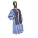 Spring New Women's Patchwork Striped Shirt Waist Cinching Full Skirt Dress Style Spring_ecoleips.com