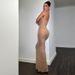 Women's Suspender Bright Diamond Wrap Buttocks Party Sexy Hot Mesh Perspective Fishtail Evening Dress_ecoleips.com