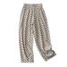 Suitable For All Seasons French Style Cotton Linen Polka Dot Wide Leg For Women 2024 Summer Thin Casual High Waist Straight Loose Cropped Pants_ecoleips.com