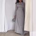 Women's Clothing New Dress High End Long Cape Sleeves High Waist Dress_ecoleips.com
